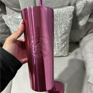 2020 Starbucks Metallic Berry Pink Stainless Steel Cold Cup Tumbler